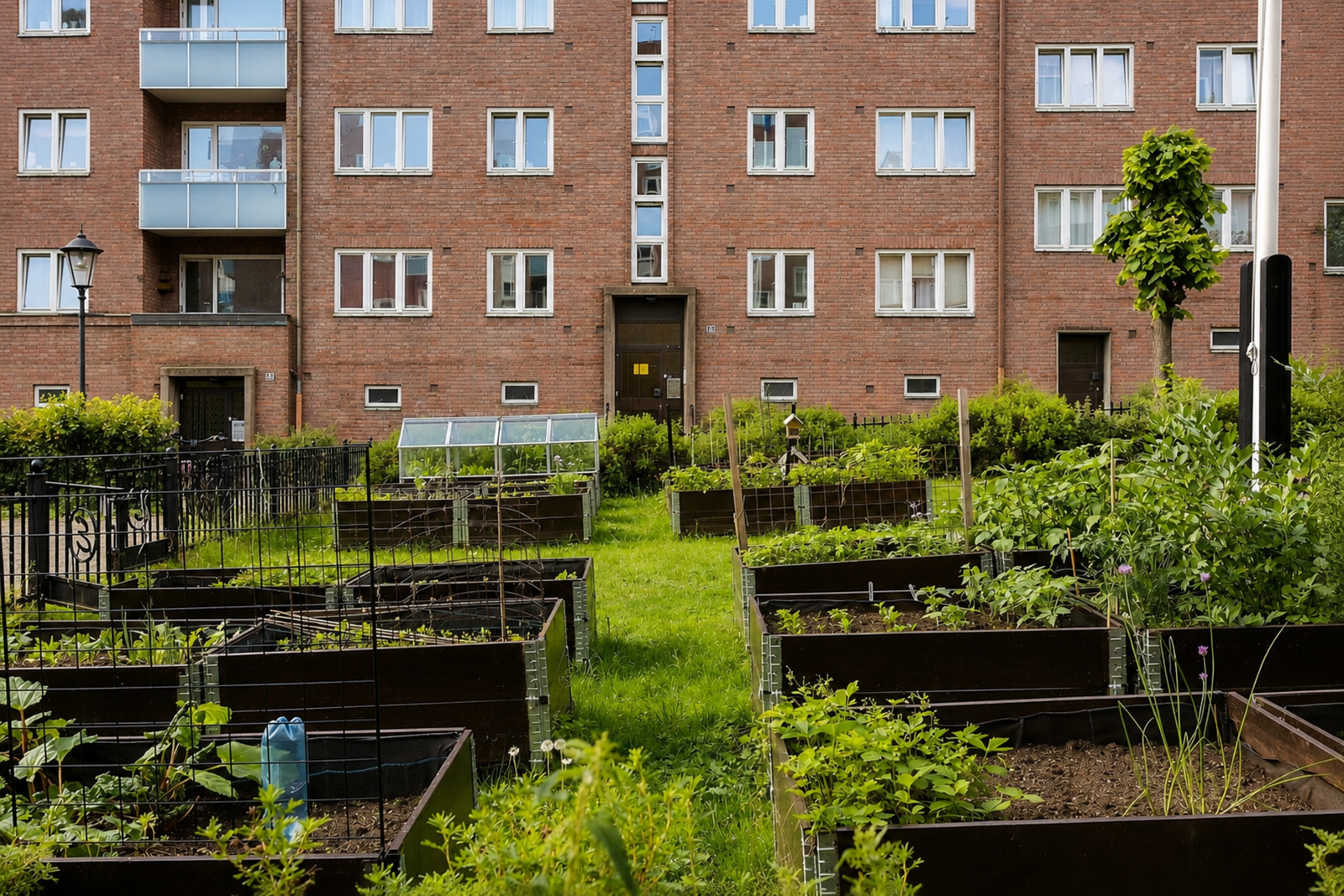 Selgers ord: Bakgården er nok noe av det vi kommer til å savne aller mest. Den er prisbelønnet med gode solforhold gjennom hele dagen, flere benker og griller til fri bruk. Galleribilde