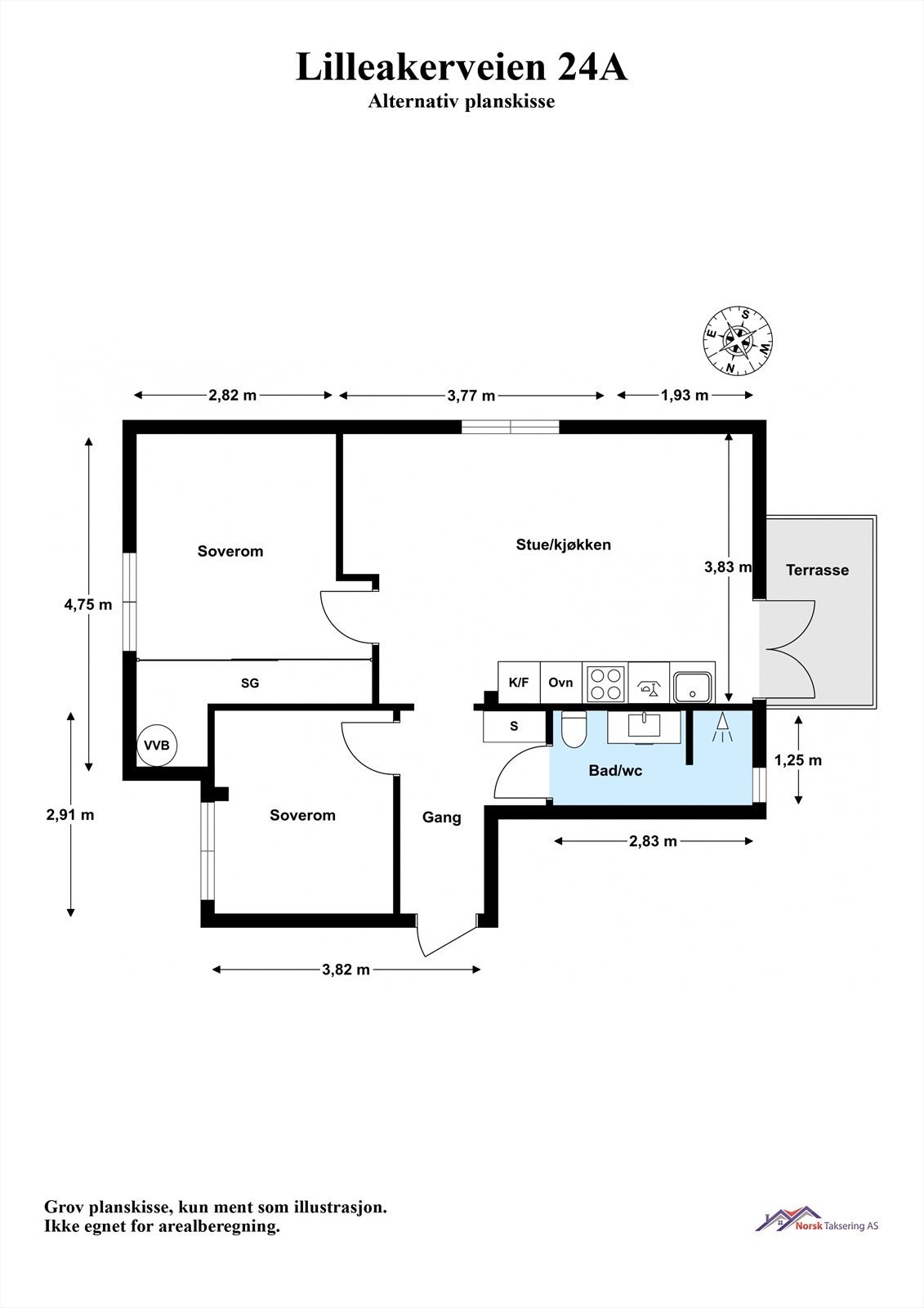 Lilleakerveien 24A - Alternativ planskisse Galleribilde