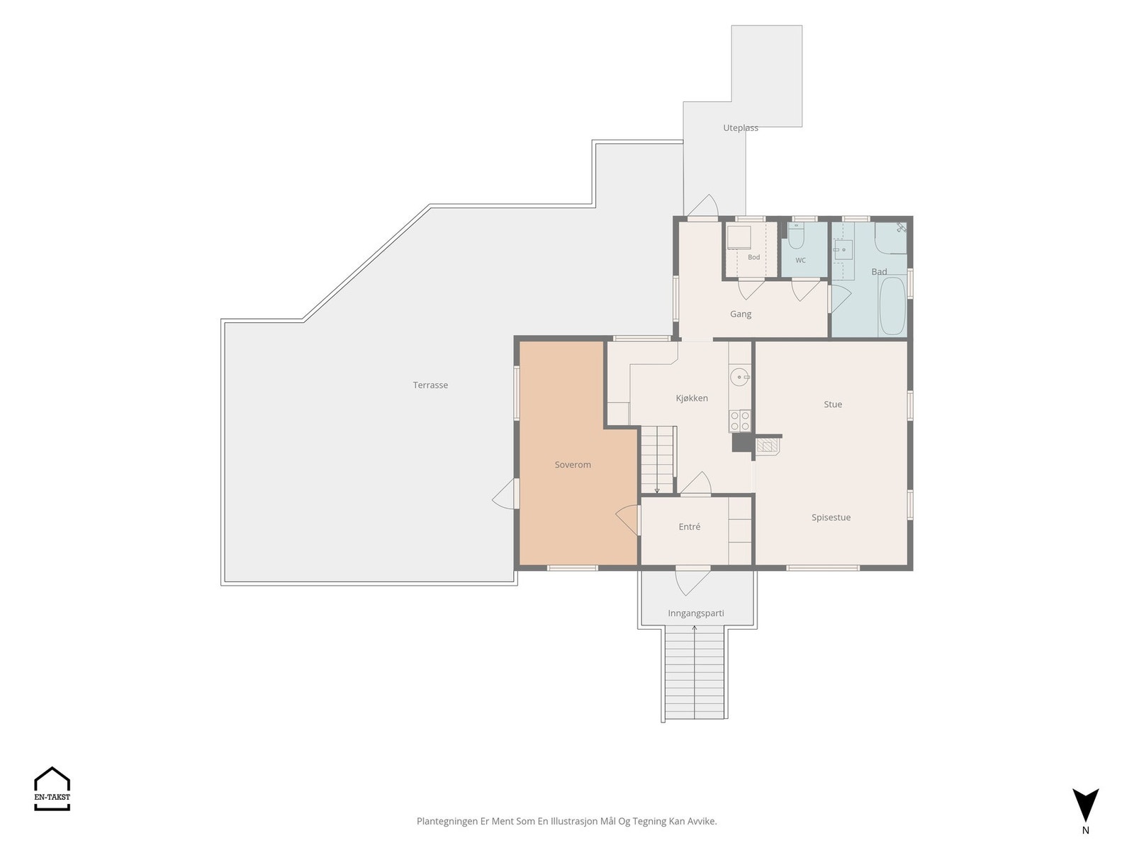 Planskisse hovedetasje. Galleribilde