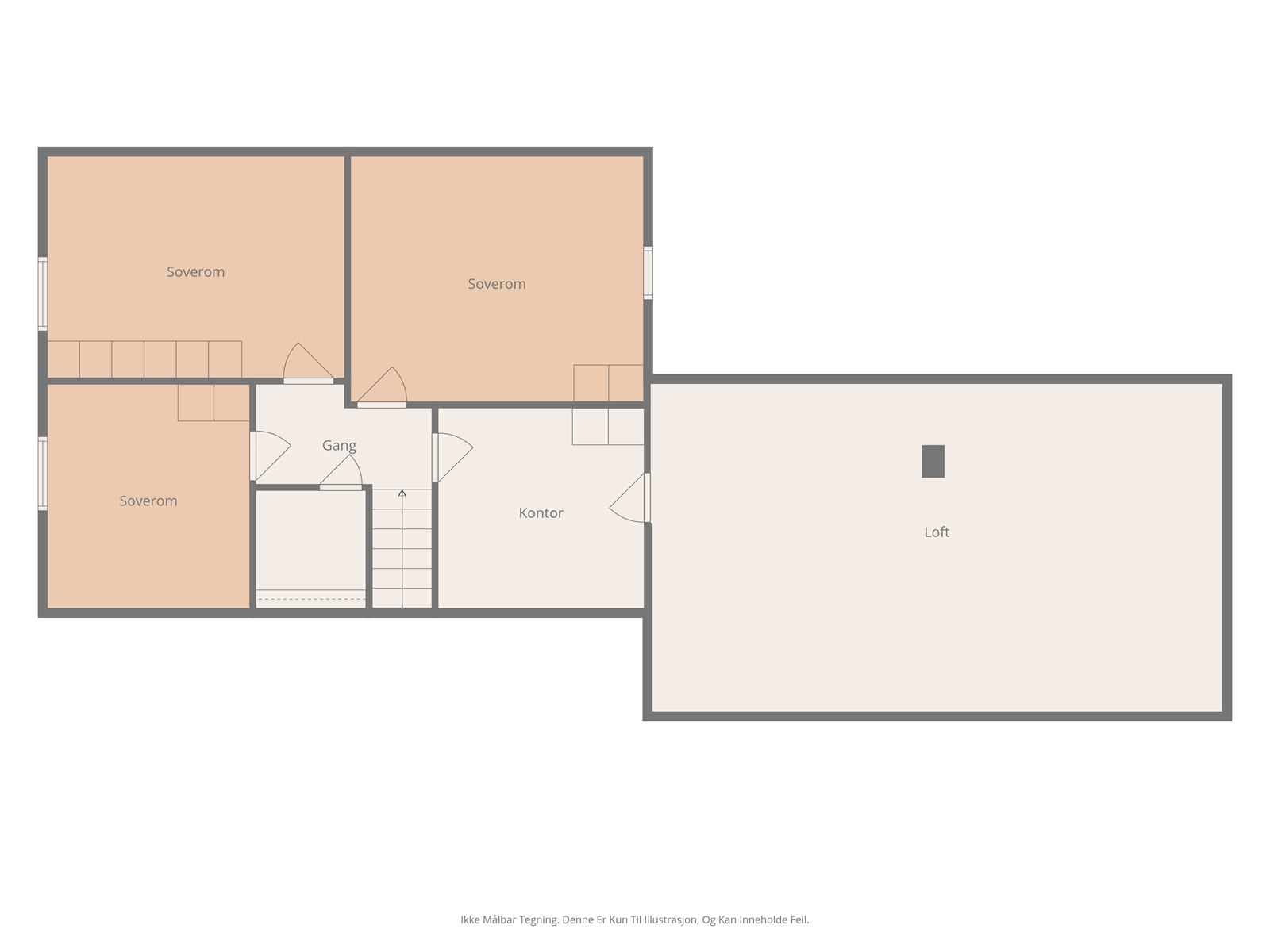 Plantegning loftsetasje. Galleribilde