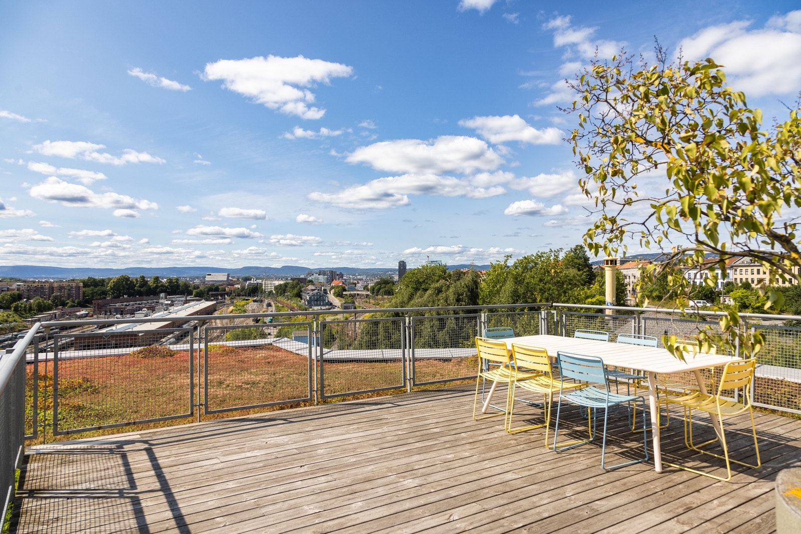 Borettslaget har en flott og frodig takterrasse. Galleribilde