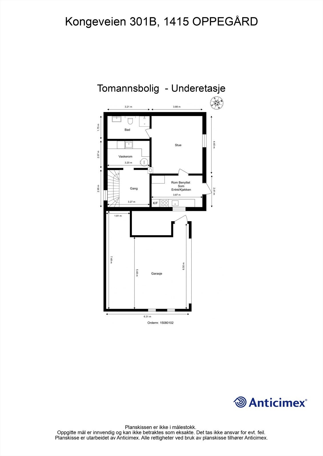 Plantegning underetasje Galleribilde