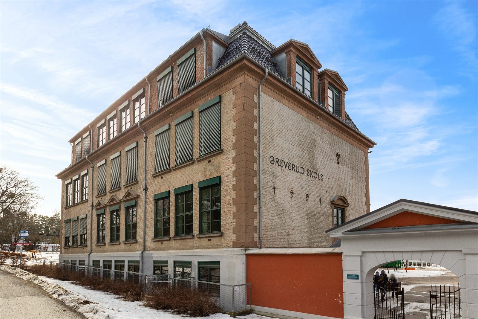 Greverud skole vinter Galleribilde