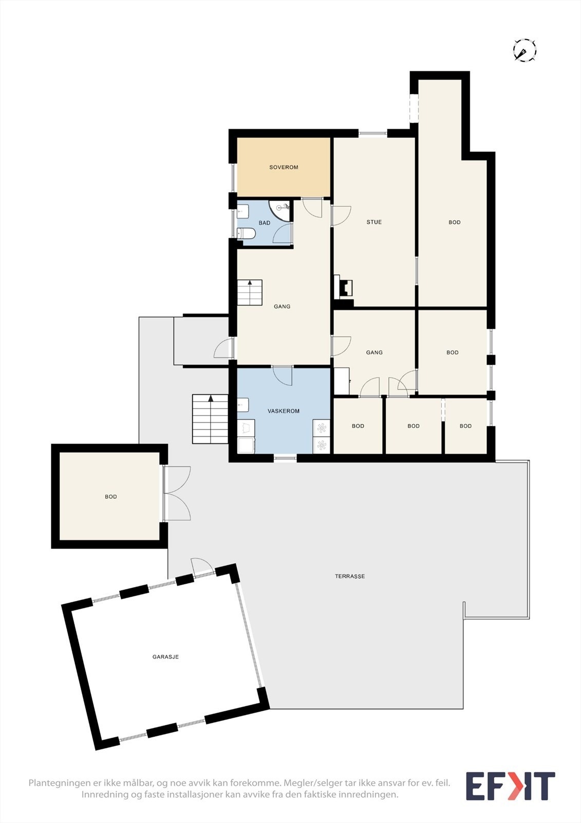 Plantegninger 1. etasje Galleribilde
