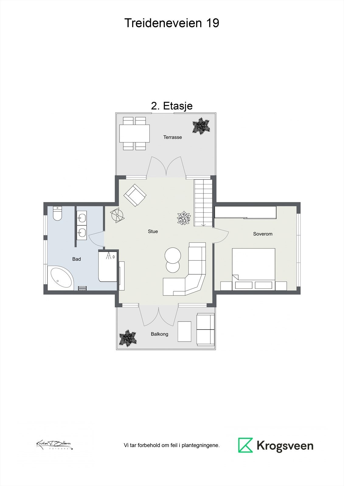 Treideneveien 19 - Plantegning 2.etg. Galleribilde