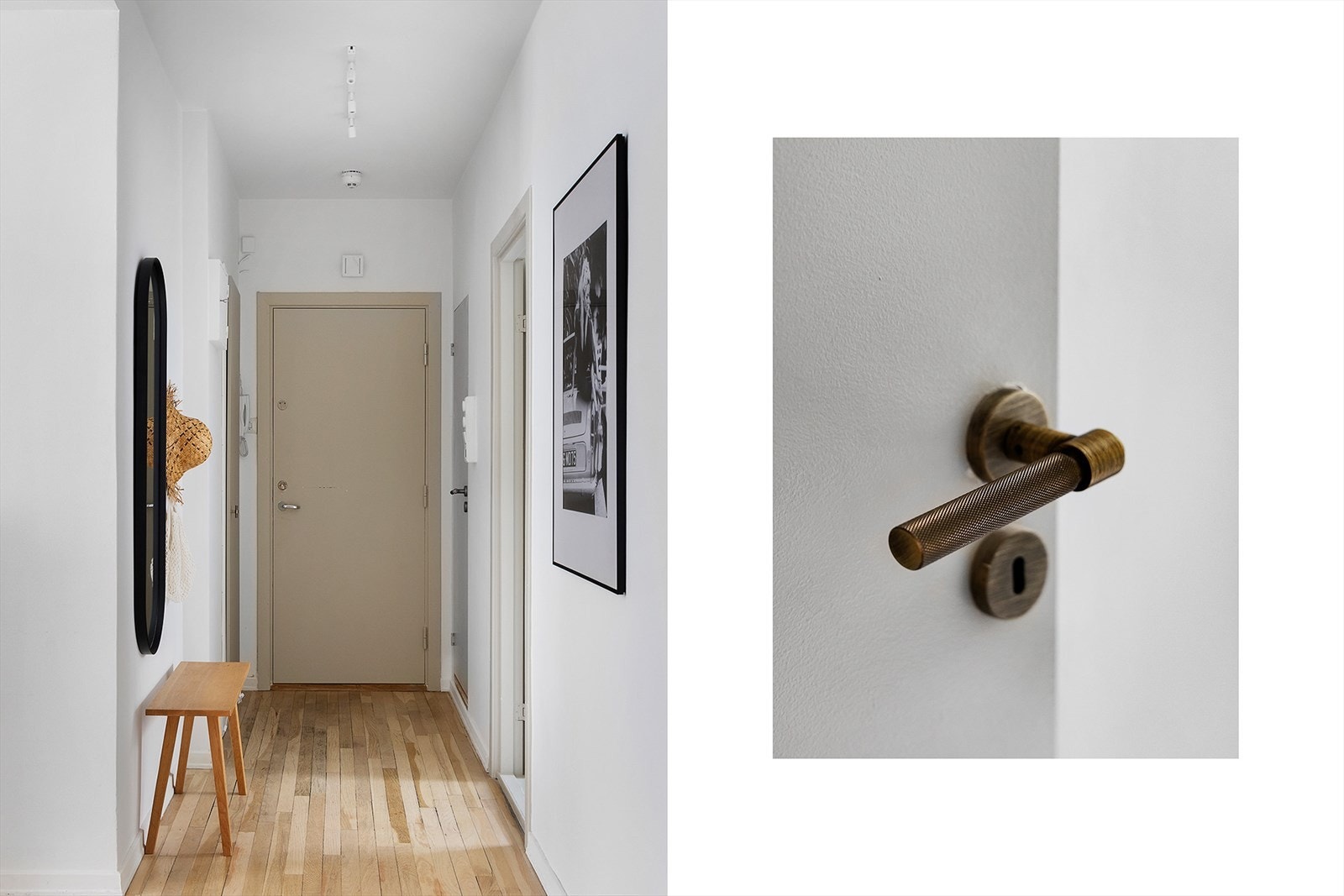 Lys og innbydende entré som gir et velfortjent godt førsteinntrykk av boligen. I entréen er det adkomst til et meget praktisk innvendig skap med potensial for ytterligere garderobe og oppbevaring. Galleribilde