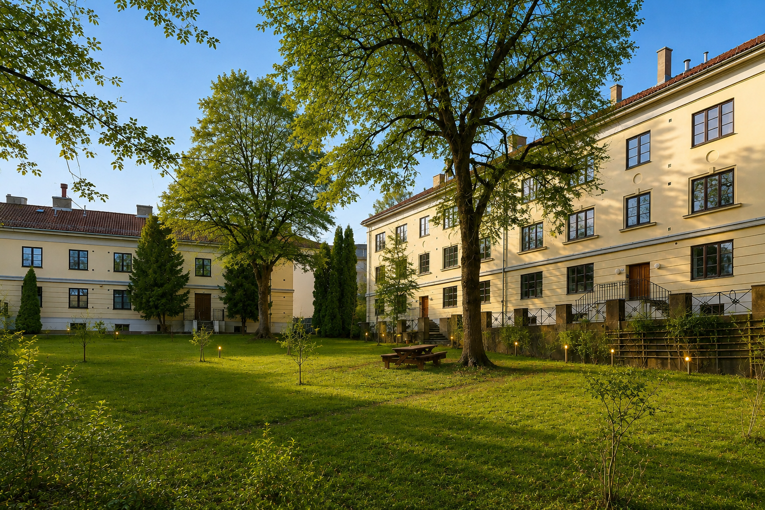 Nydelige fellesområder (Bildet er AI redigert til sommer) Galleribilde