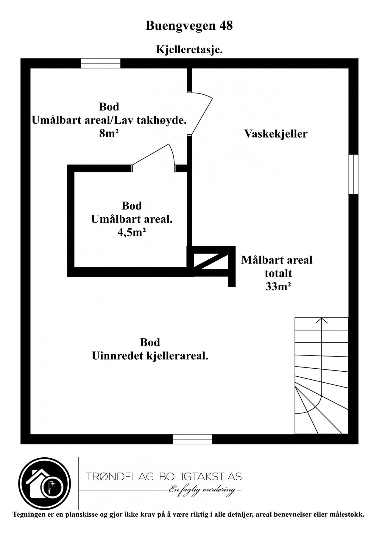 Planskisse kjelleretasje. Galleribilde