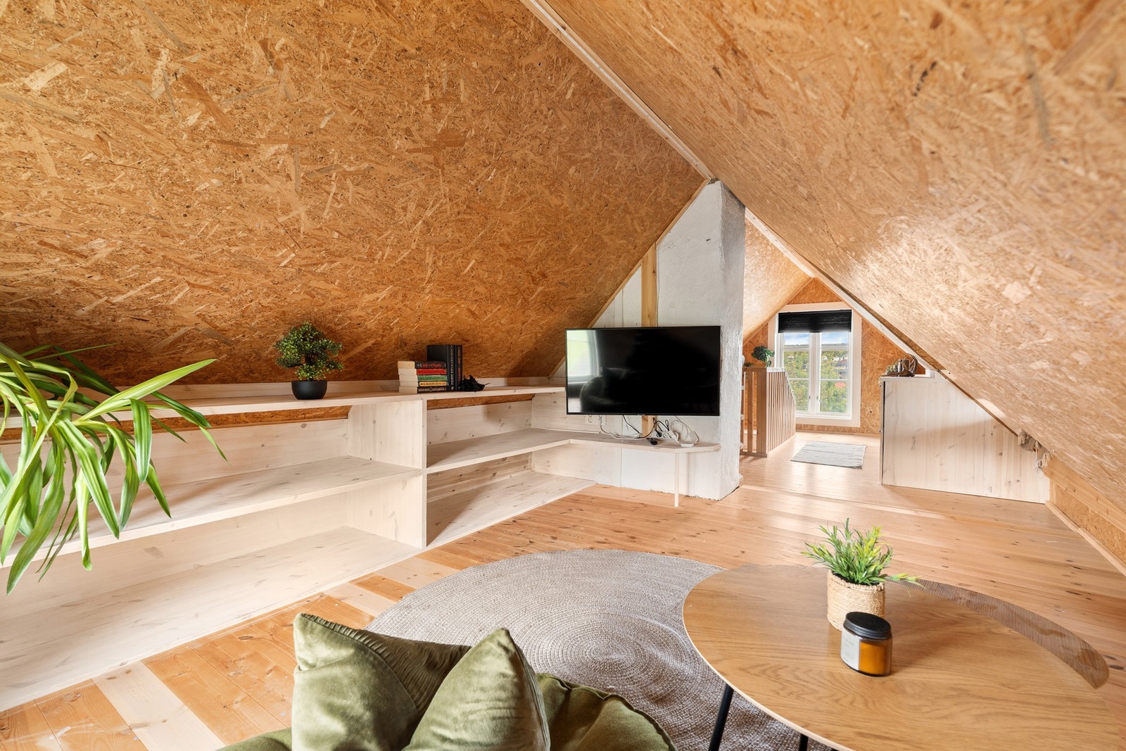 Loftstue med gulvareal på 26 kvm. Galleribilde