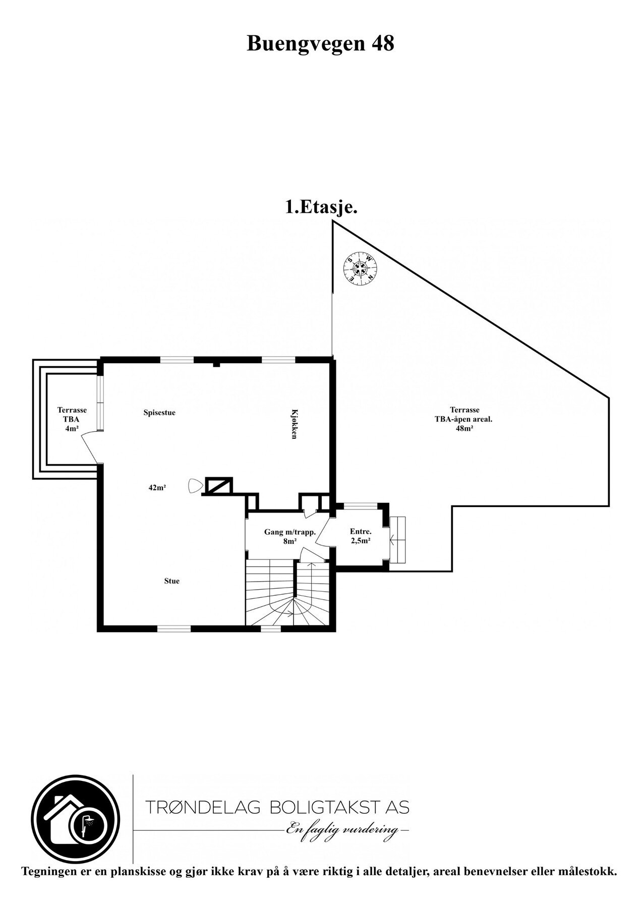 Planskisse 1. etasje. Galleribilde
