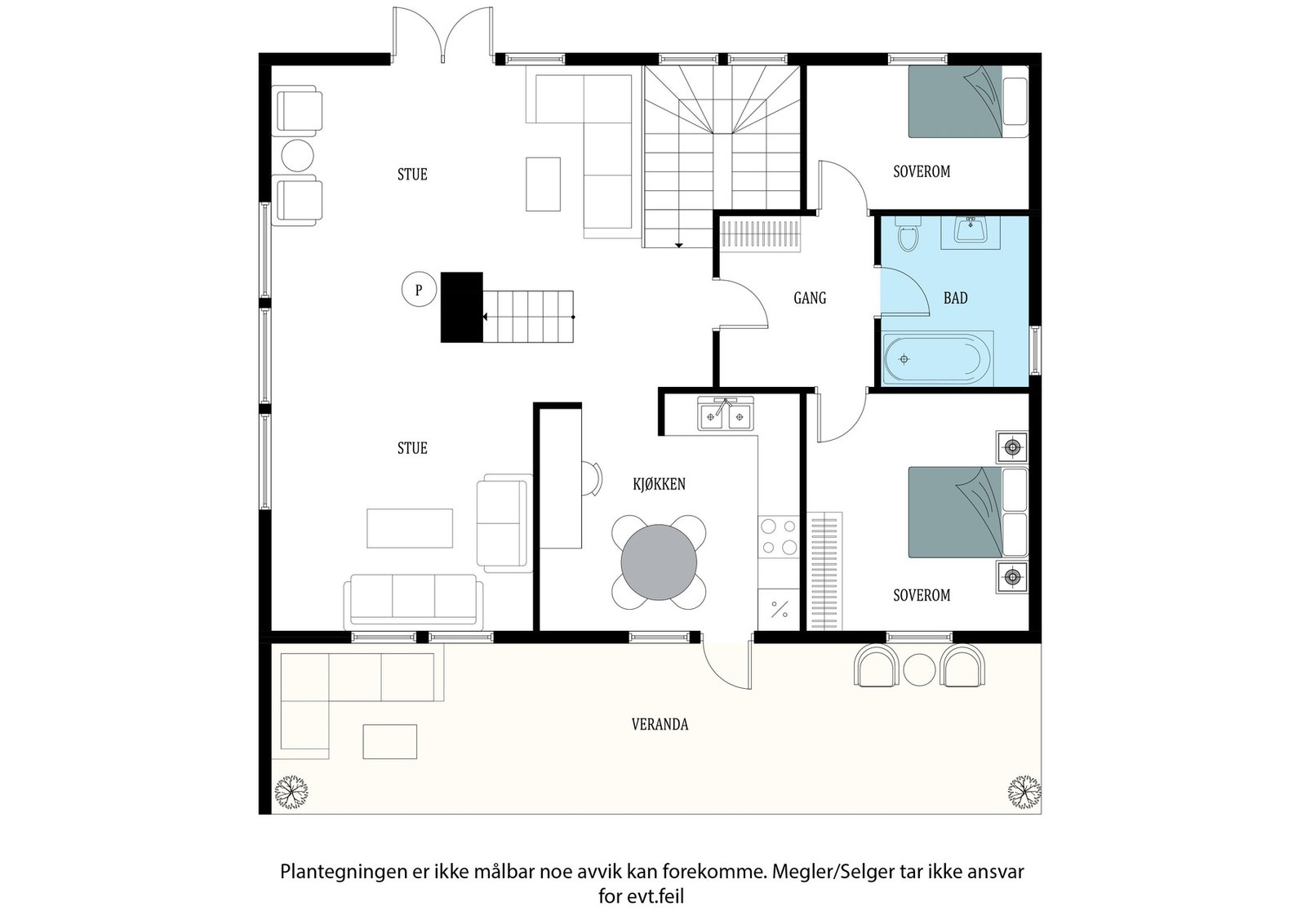 Planløsning 1. etasje Galleribilde