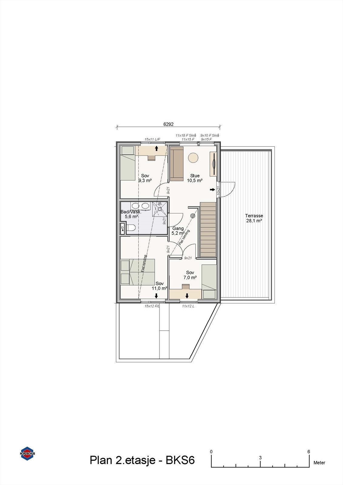 Plantegning 2. etasje Galleribilde