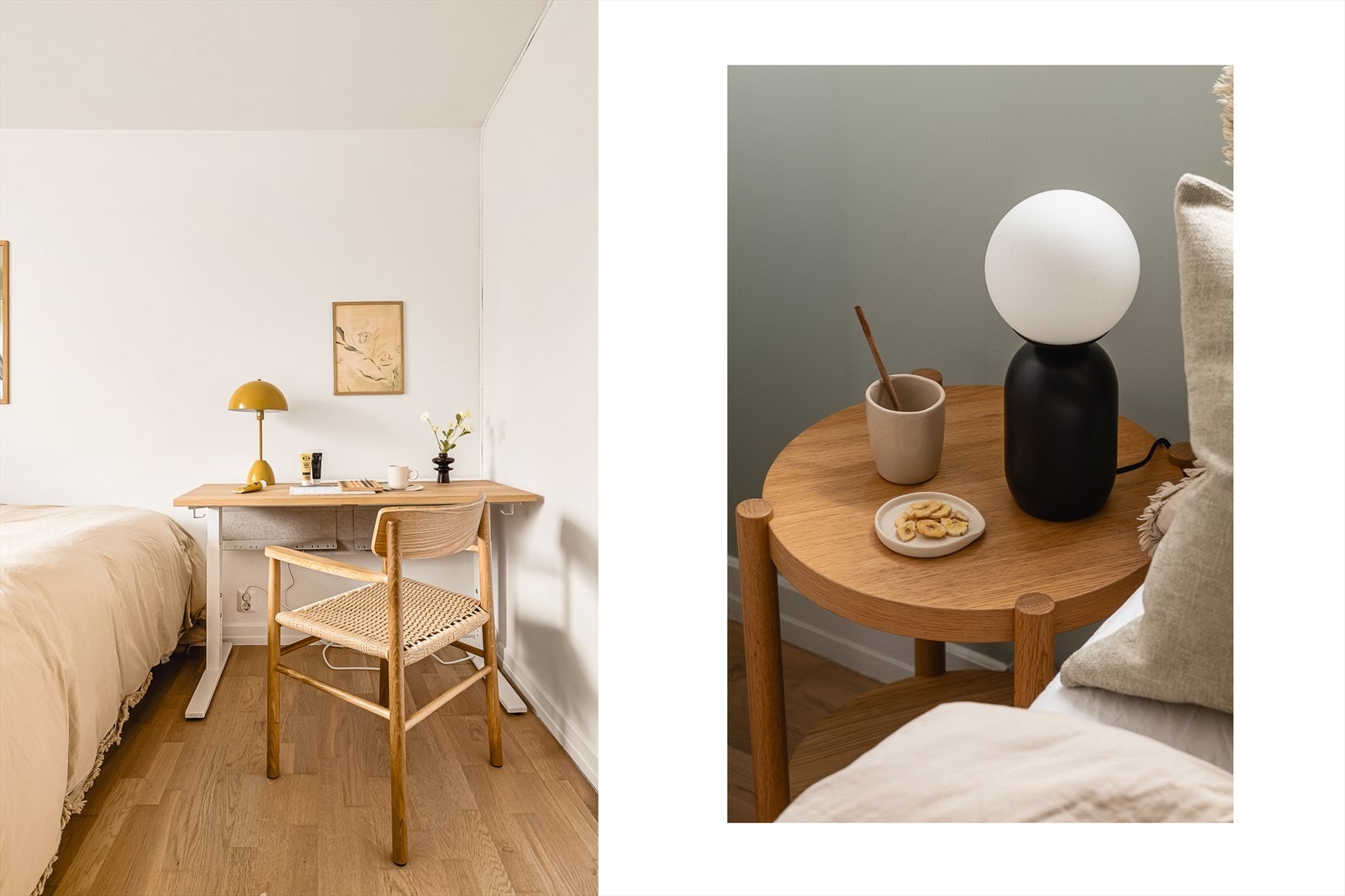 Soverommet har parkett på gulvet og malte veggflater. Galleribilde