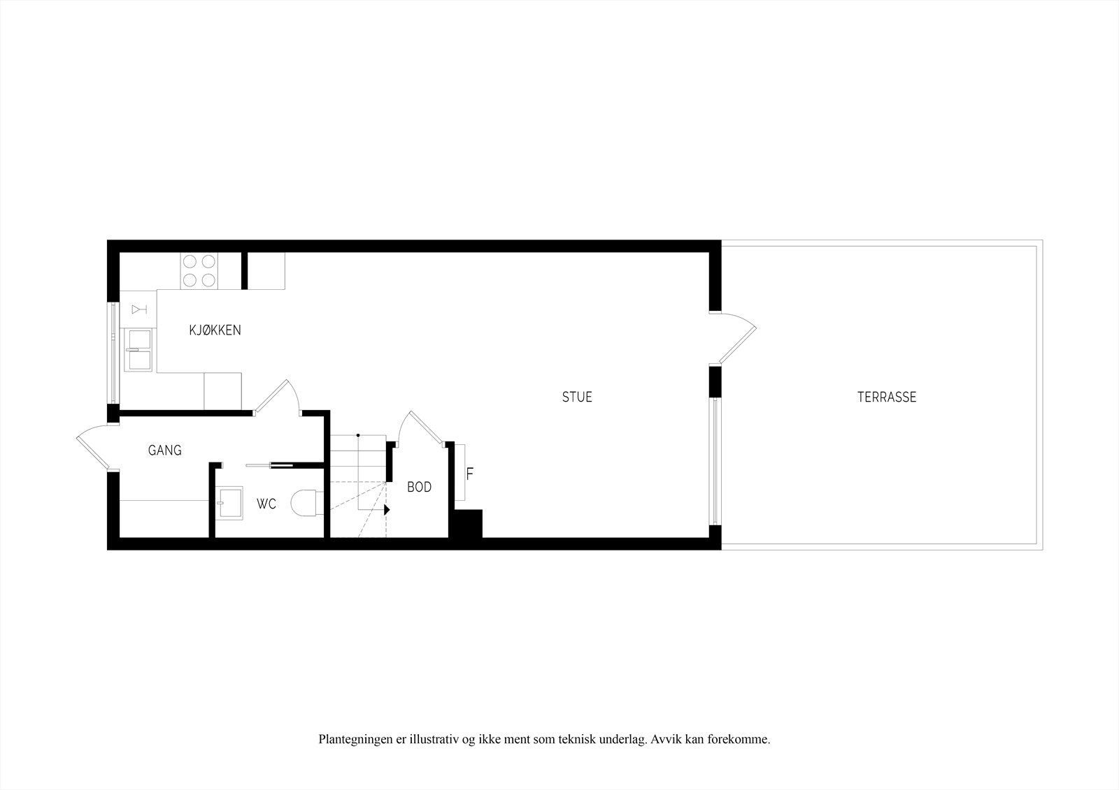 Plantegning 1.etg. Galleribilde