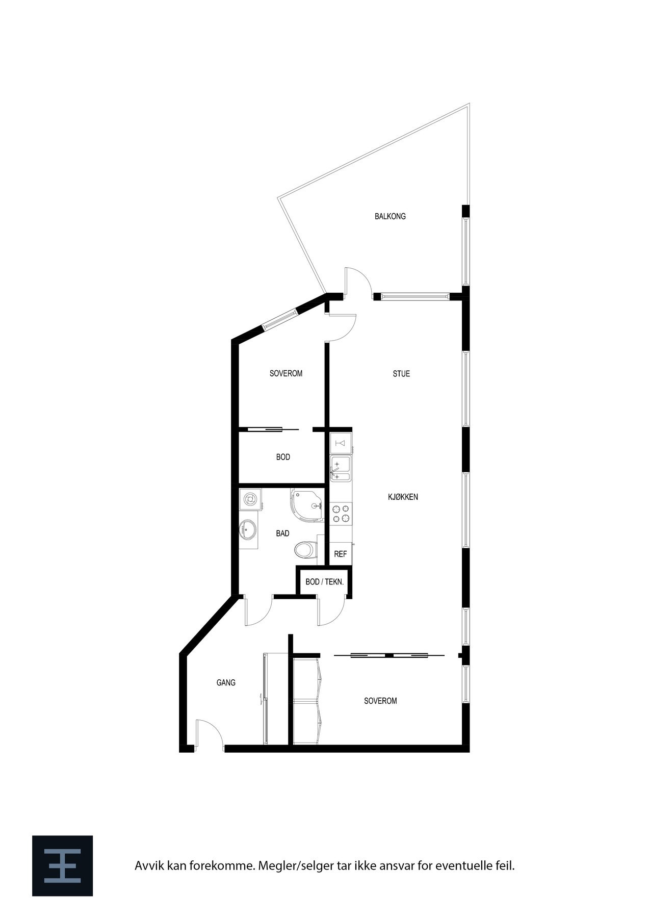 Plantegning | Breivikveien 25. Galleribilde