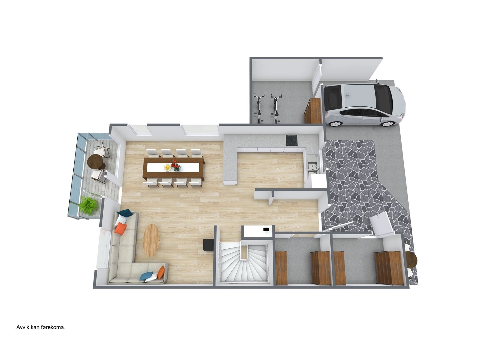 Planteikning 3D 1.etg. Galleribilde