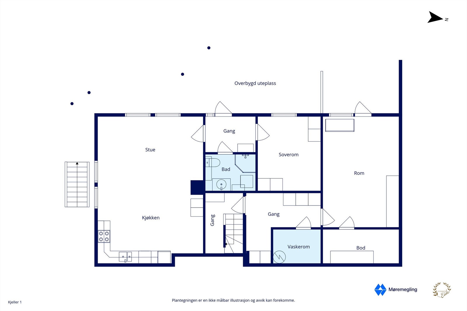 Plantegning underetasje Galleribilde
