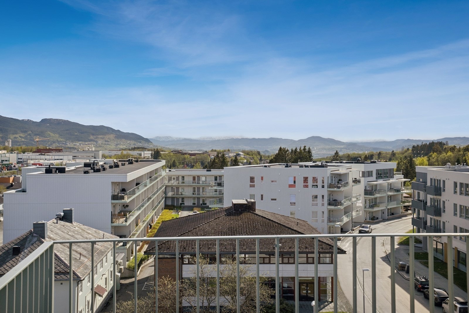 Flott utsikt fra takterrassen Galleribilde