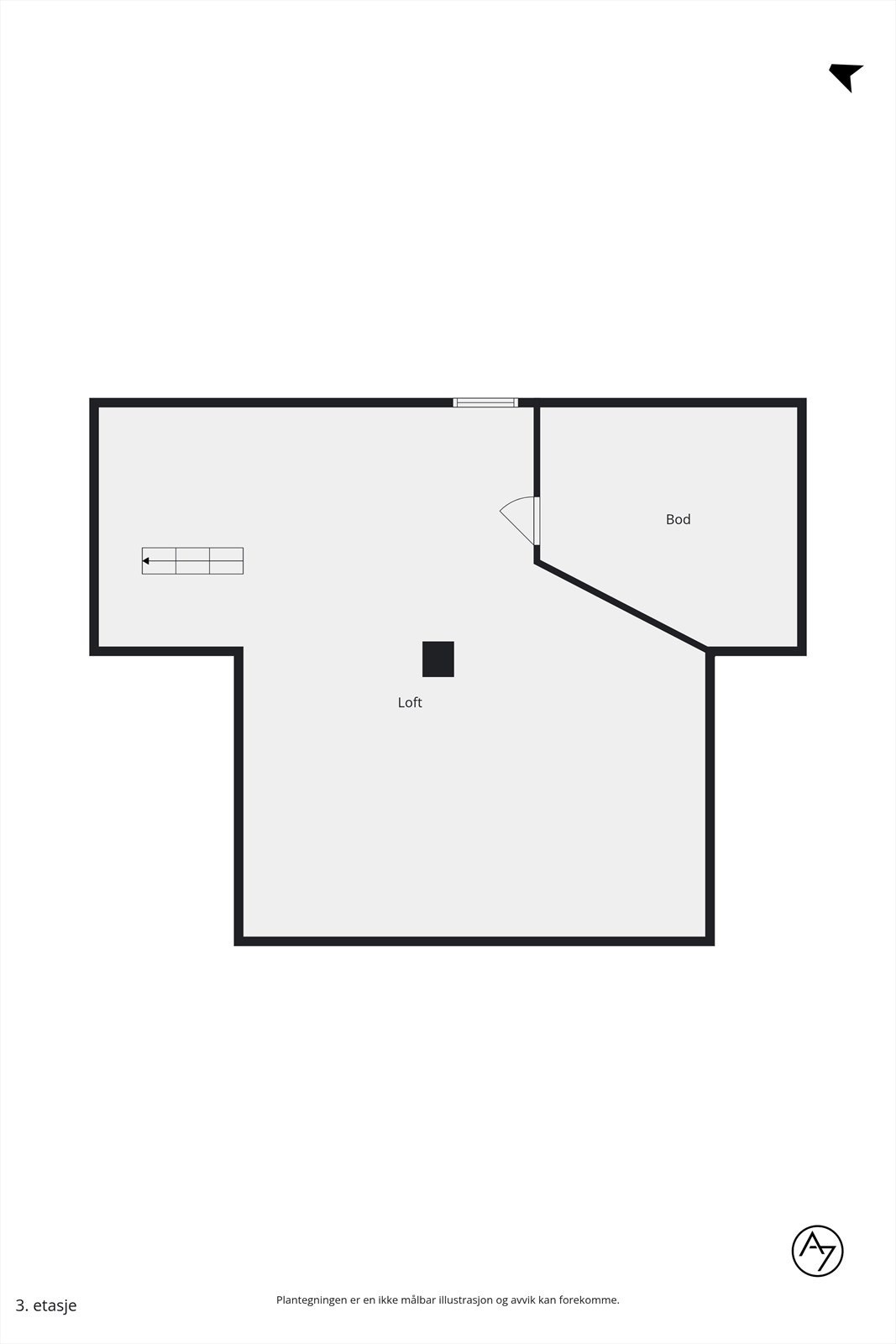 Plantegning - loft Galleribilde