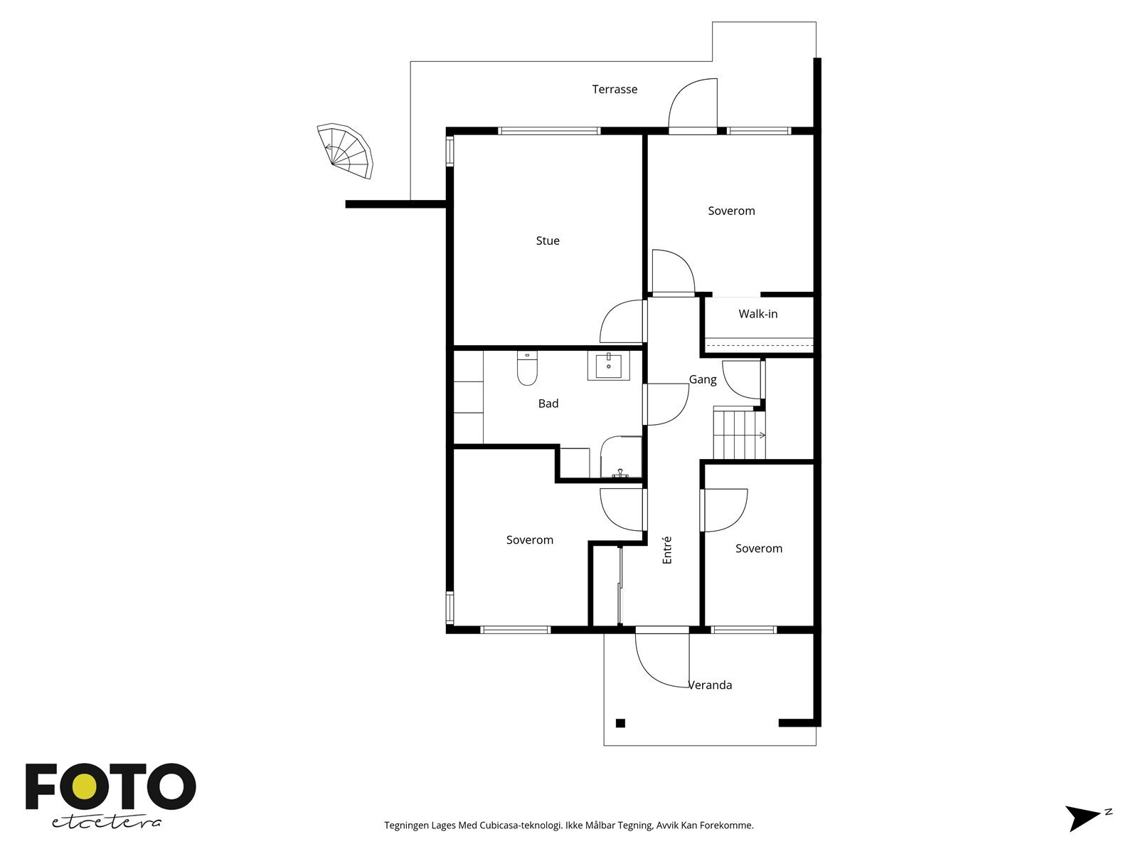 1. etasje. Veiledende plantegning - Ikke målbar Galleribilde