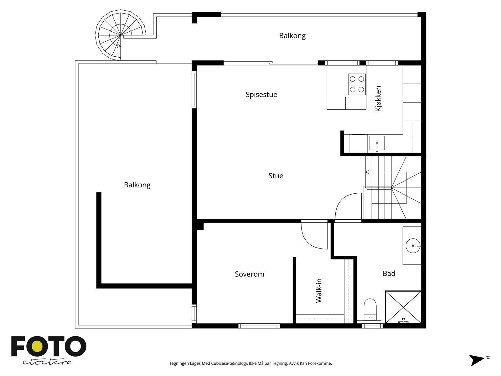 2. etasje. Veiledende plantegning - Ikke målbar Galleribilde