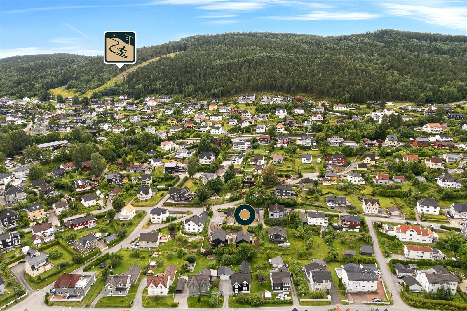 Kort vei til Haukås skitrekk Galleribilde