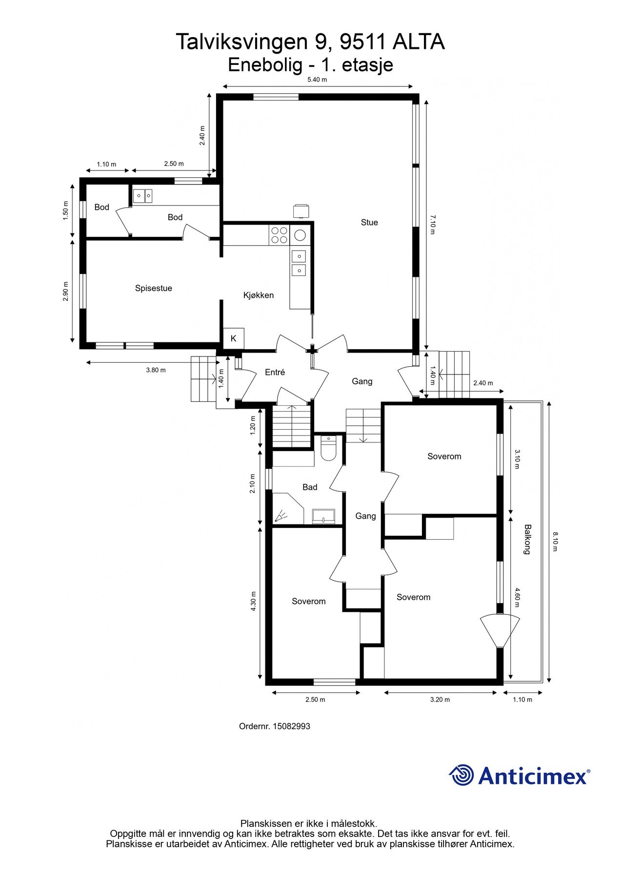 Plantegning 1. etasje. Galleribilde