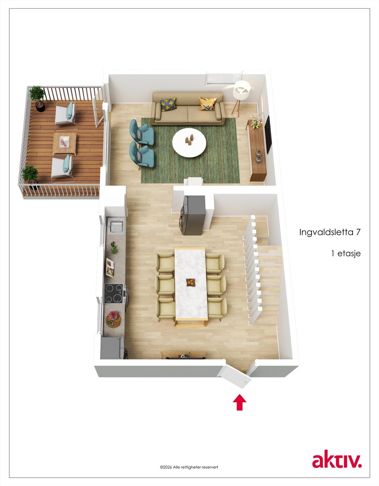 Planskisse 1. etasje Galleribilde