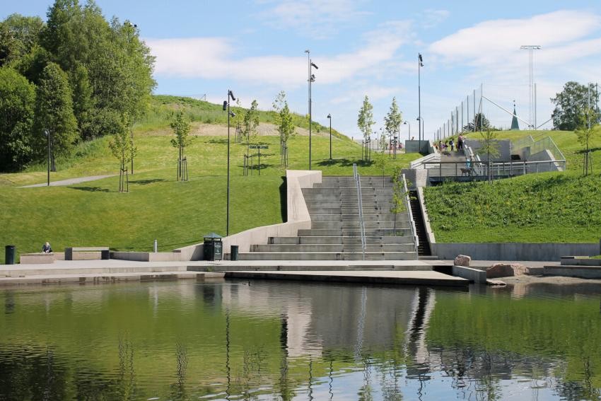 Grorudparken har blitt et yndet sted for søndagsturer og utendørs trening. Galleribilde