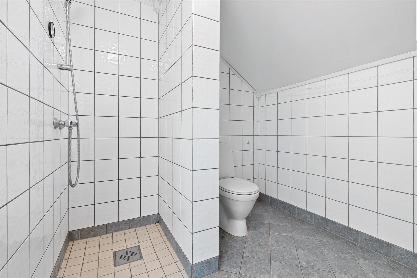 Badet er inndelt i flere soner som inkluderer åpent dusjhjørne. Galleribilde