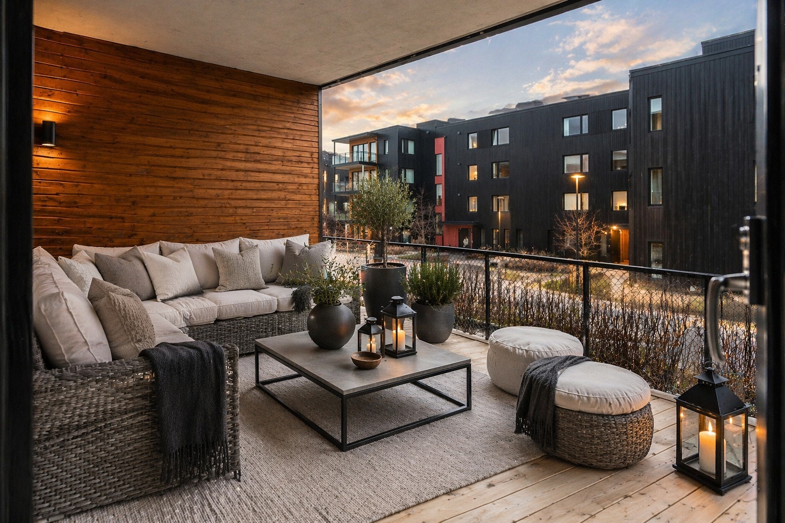 Her er det god plass til både sitteplasser, grill og annen møblering. Galleribilde