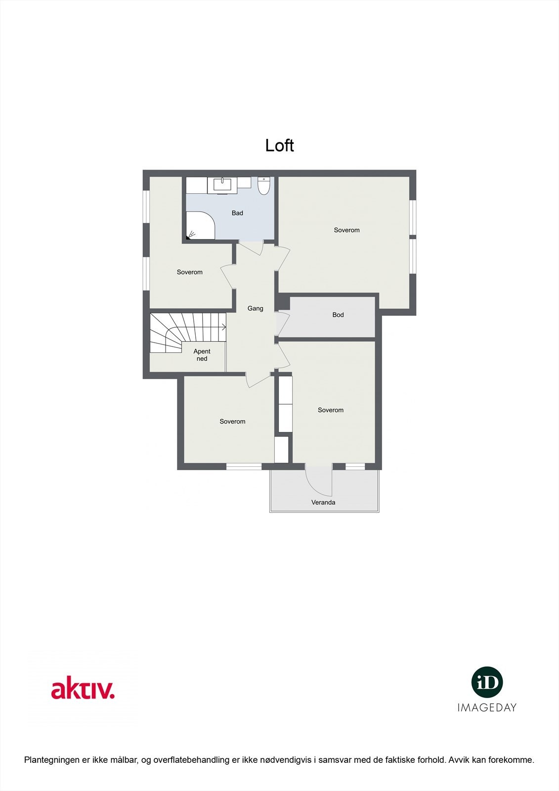 Plantegning 2.etasje (Loft) - Havoddveien 33A Galleribilde