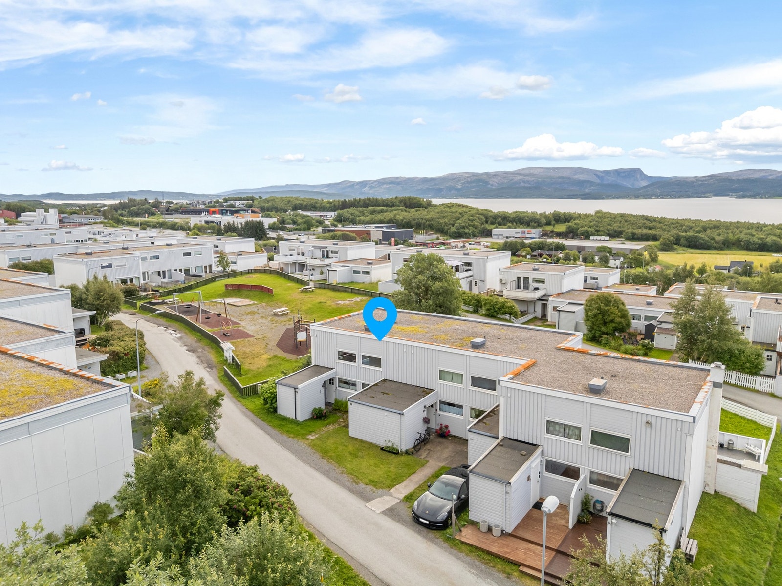 Rolig og barnevennlig område på Hunstad. Galleribilde