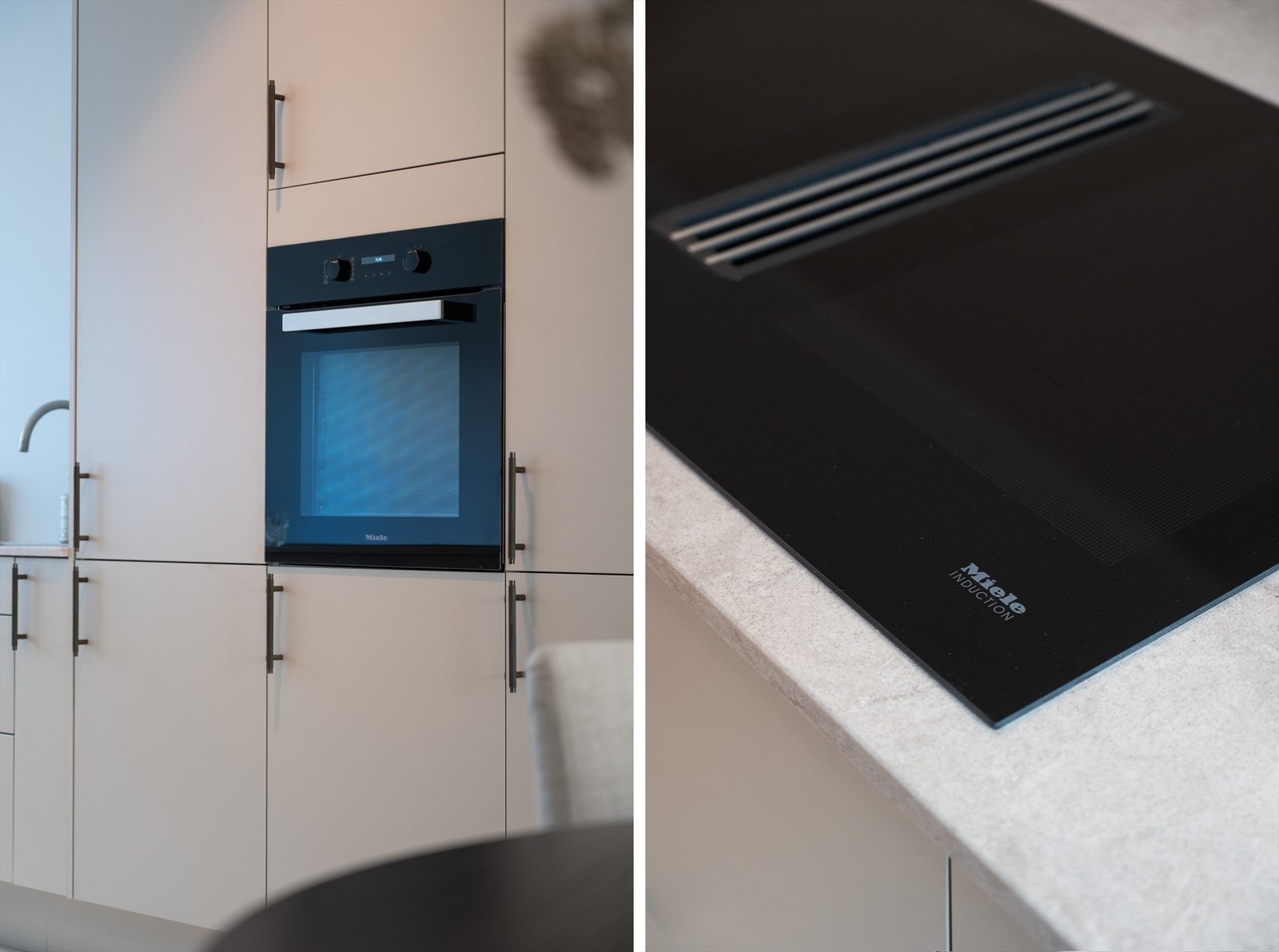 Integrerte hvitevarer fra både Miele og Siemens. Galleribilde