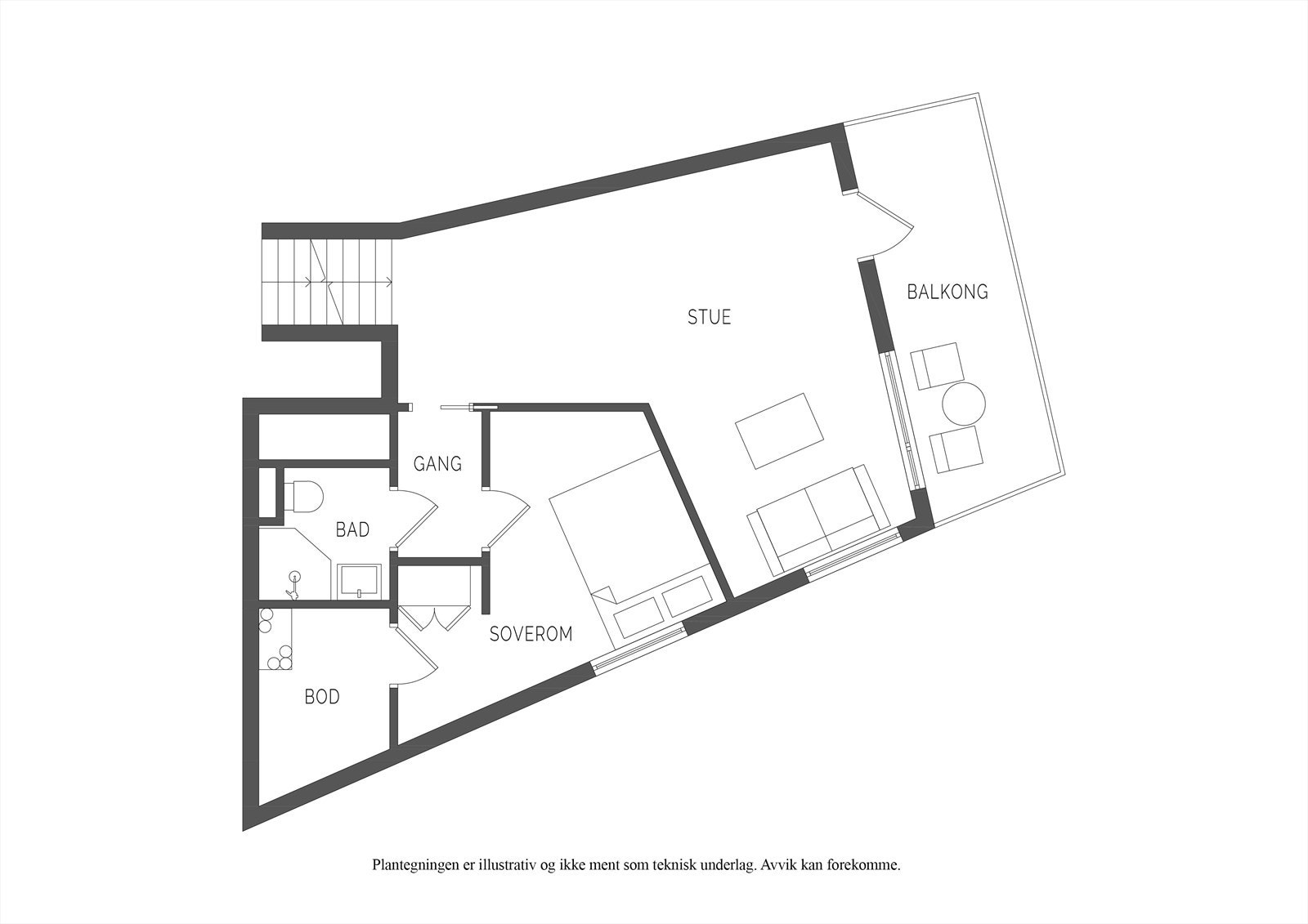 Plantegning 3. etasje Galleribilde