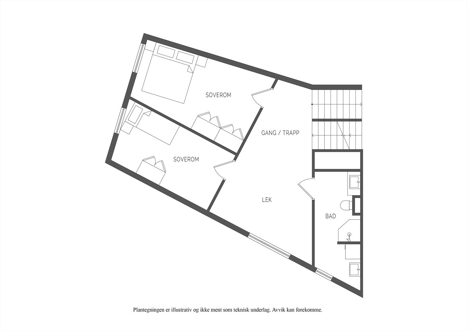 Plantegning 2. etasje Galleribilde