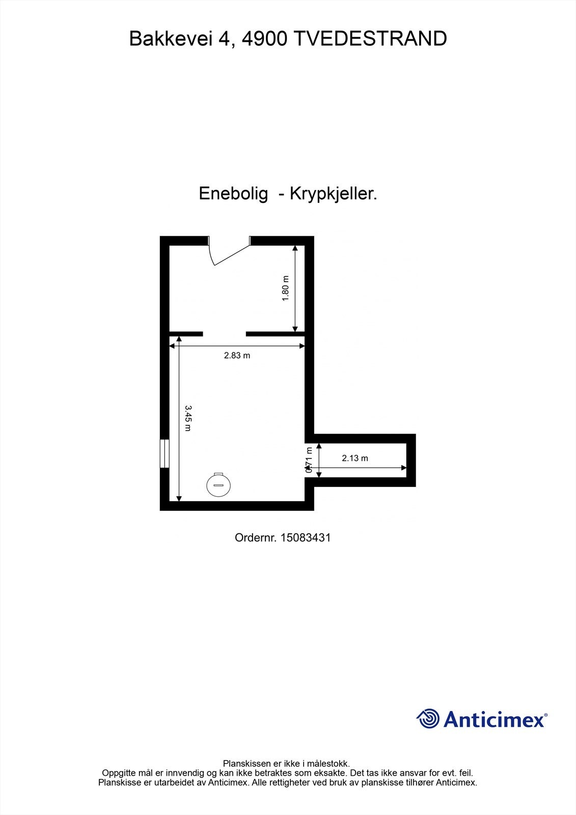 Plantegning krypkjeller. Galleribilde