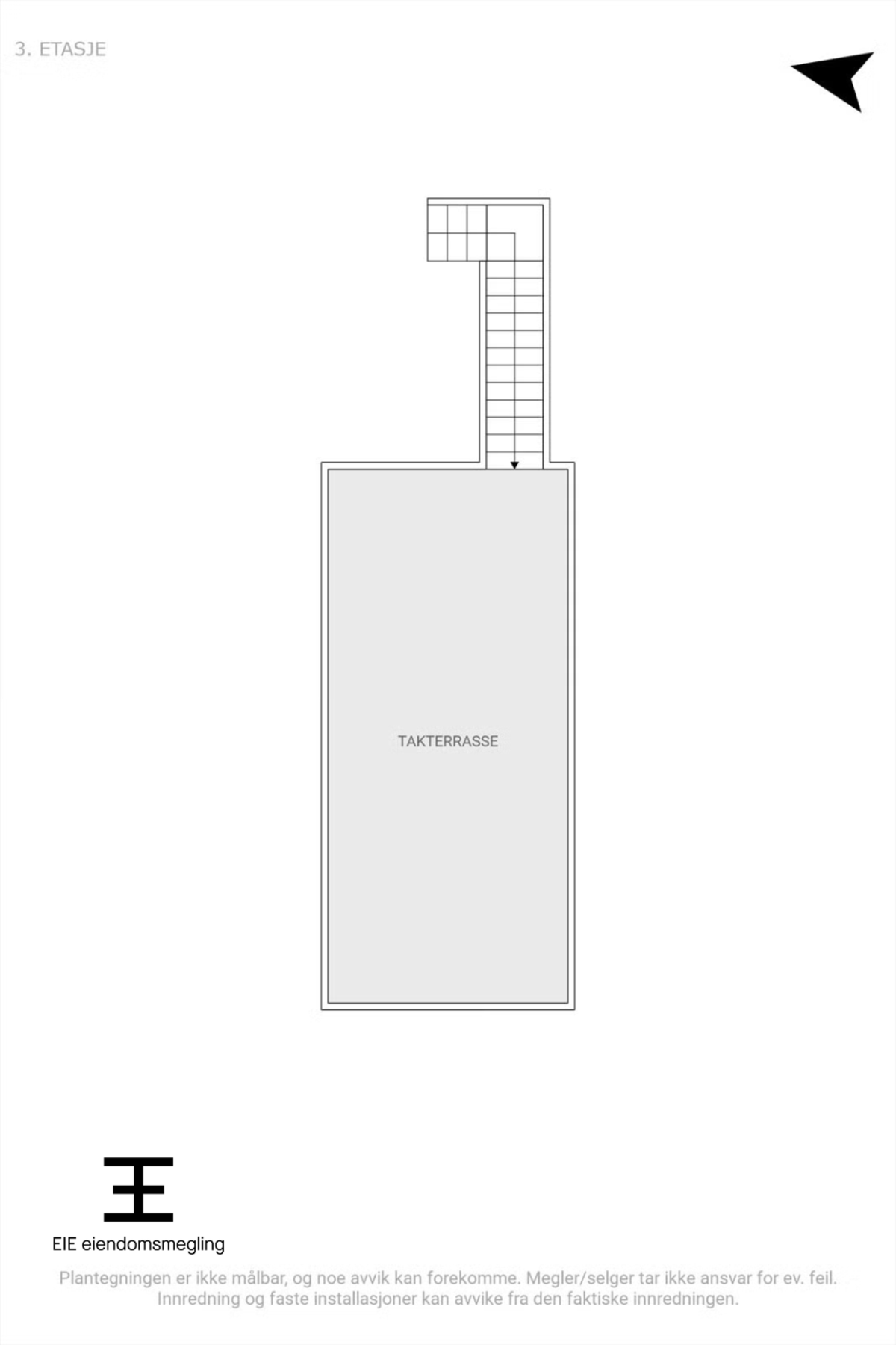 Plantegning takterrasse. Galleribilde