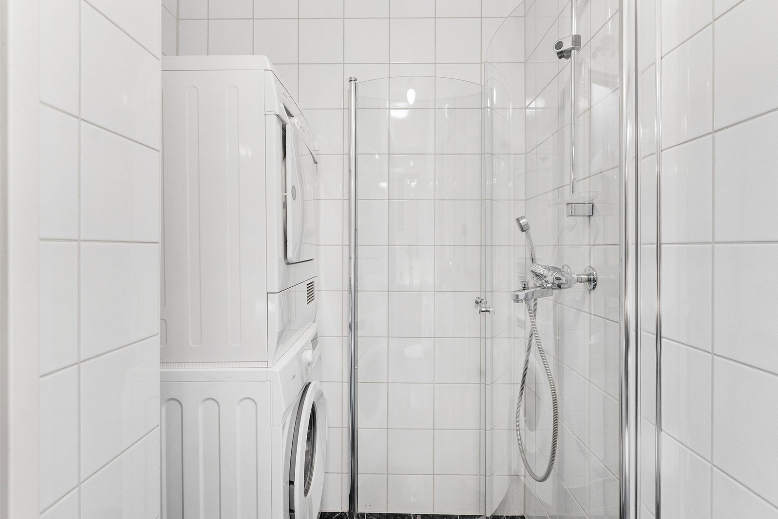 Her er det også opplegg for vaskemaskin og tørketrommel. Galleribilde