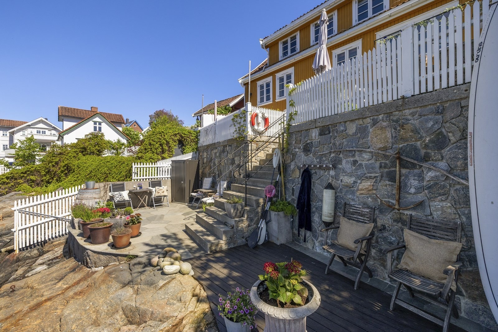 Eiendommen har flere flotte terrassesoner. Galleribilde