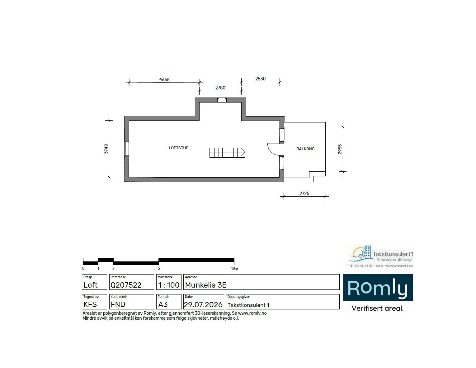Plantegning - Loft Galleribilde