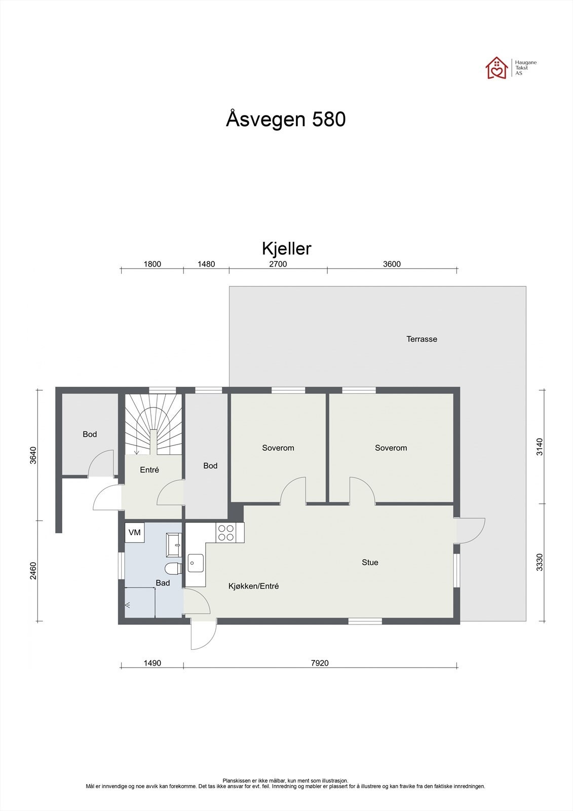 Plantegning underetasjen Galleribilde