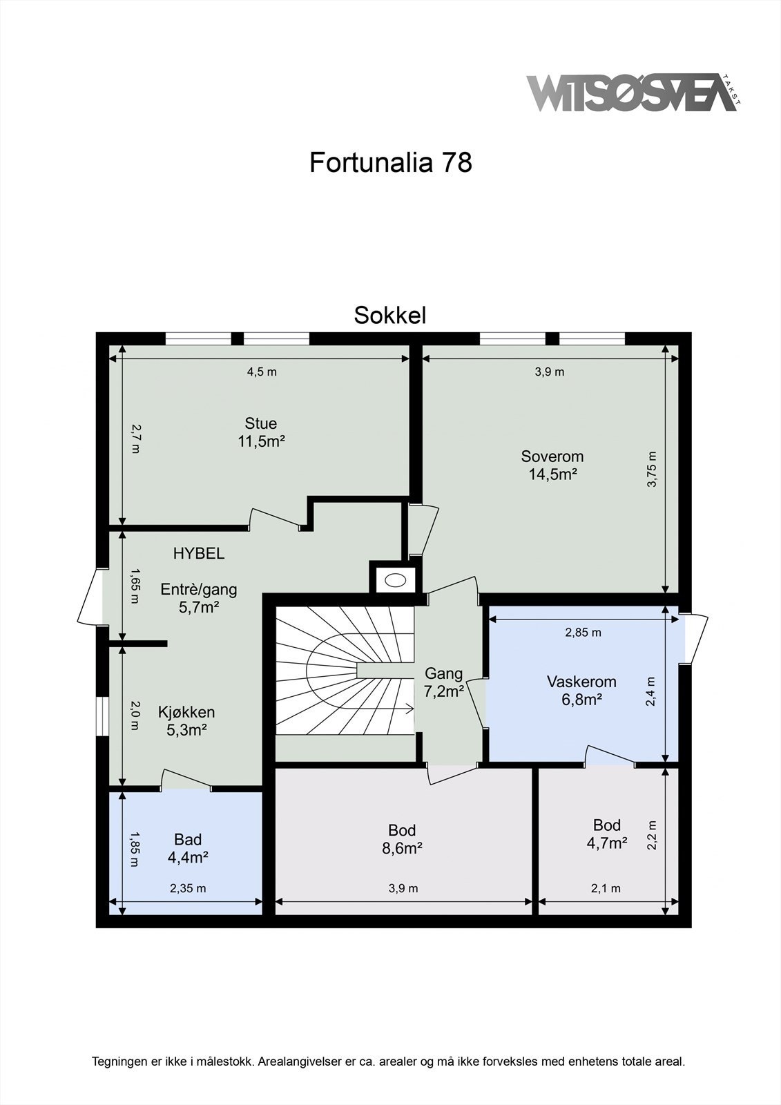 Plantegning sokkel. Galleribilde