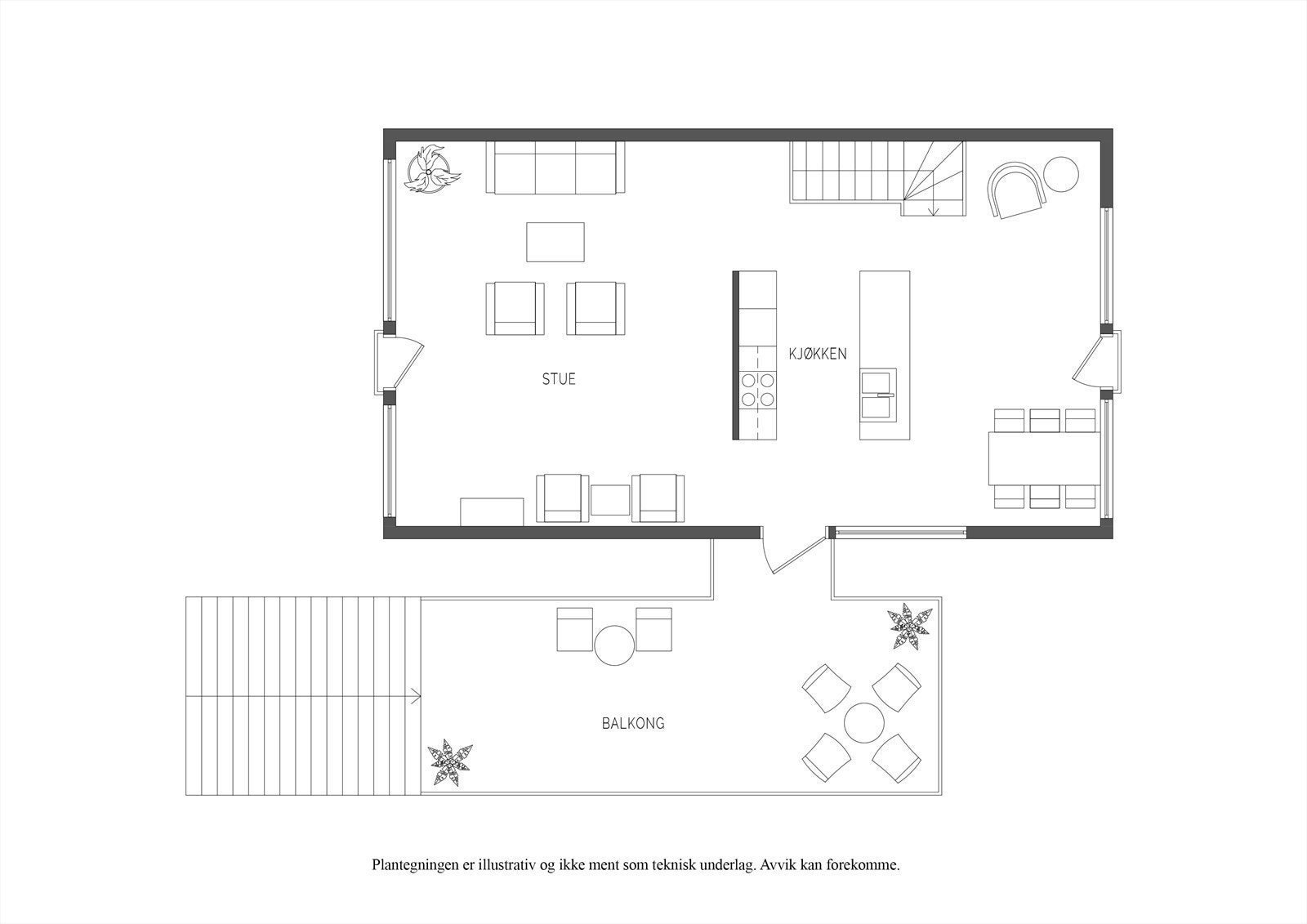 Plantegning 2. etasje Galleribilde