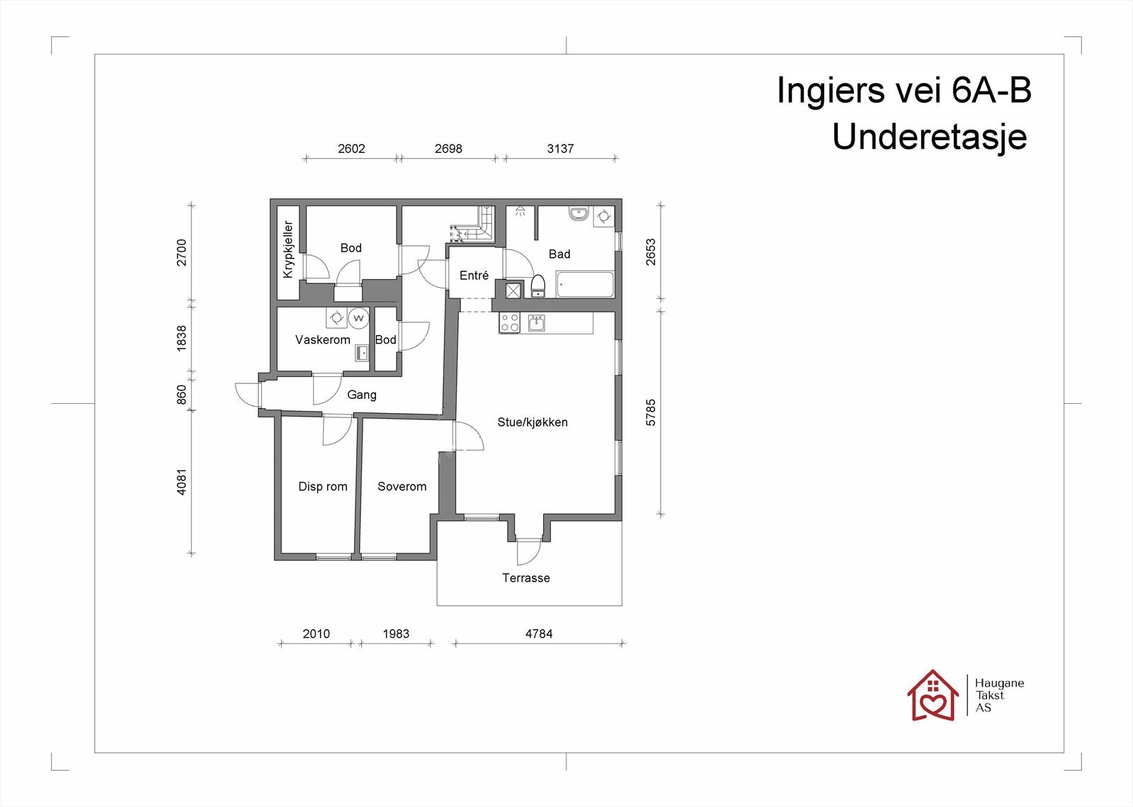 Plantegning - Underetasje Galleribilde
