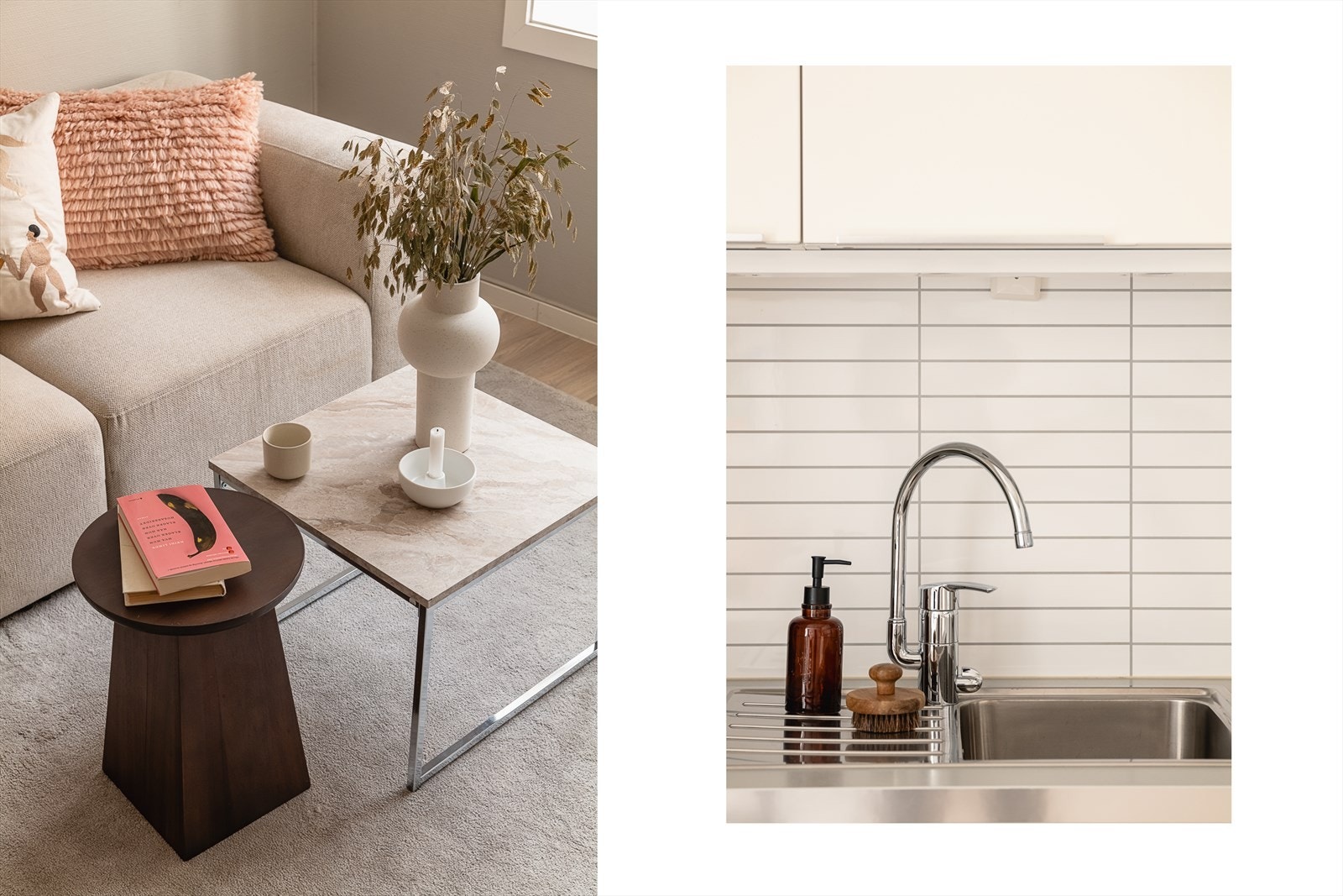 Kitchenboards over benkeplaten beskytter mot vann og sprut fra matlaging. Galleribilde