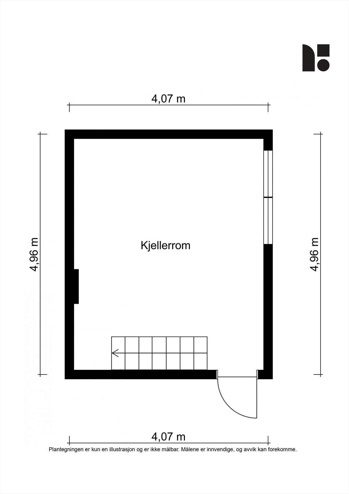 Plantegning for kjeller. Galleribilde