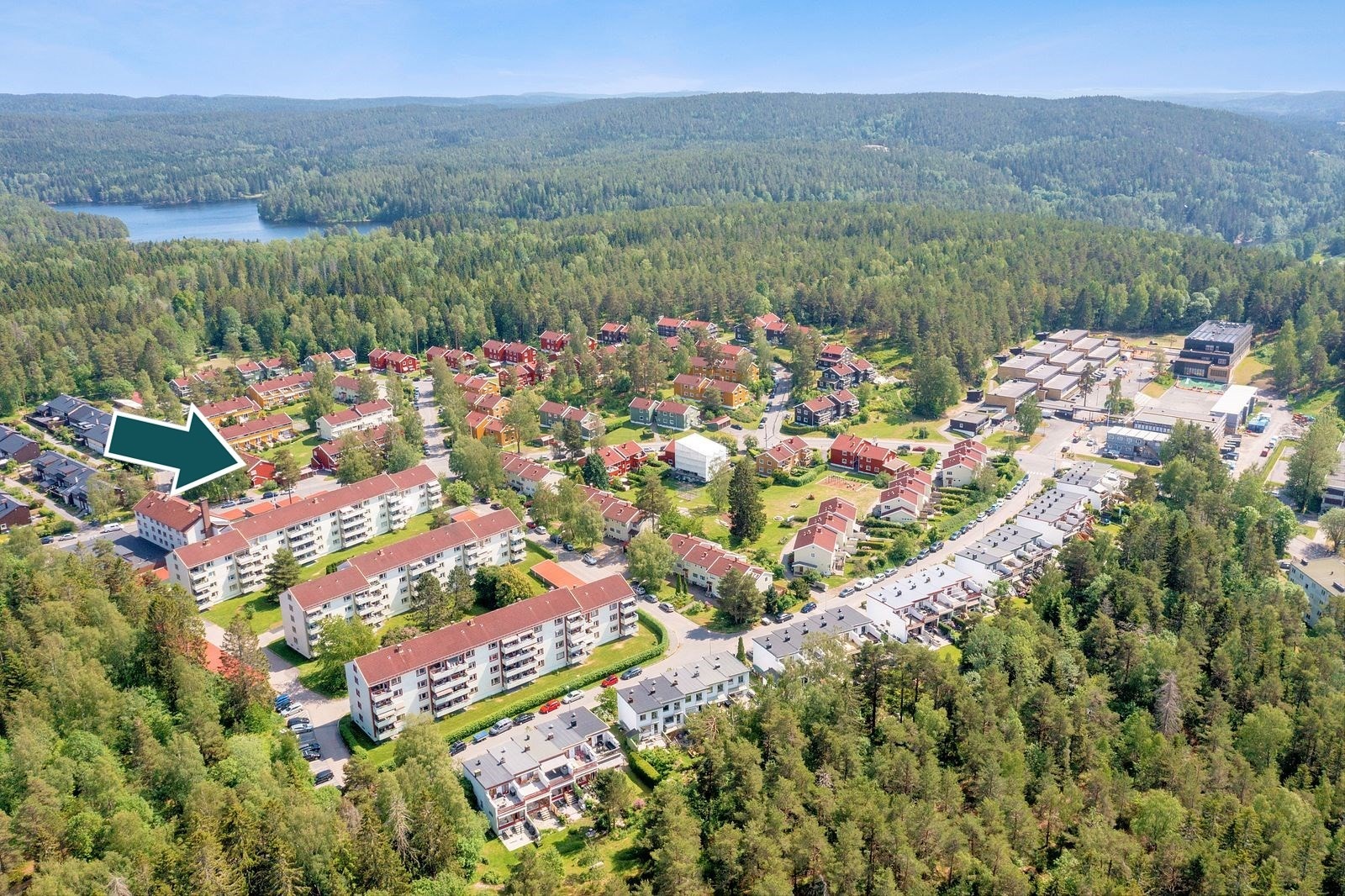 Nøklevann Borettslag består av 192 andelsboliger. Galleribilde