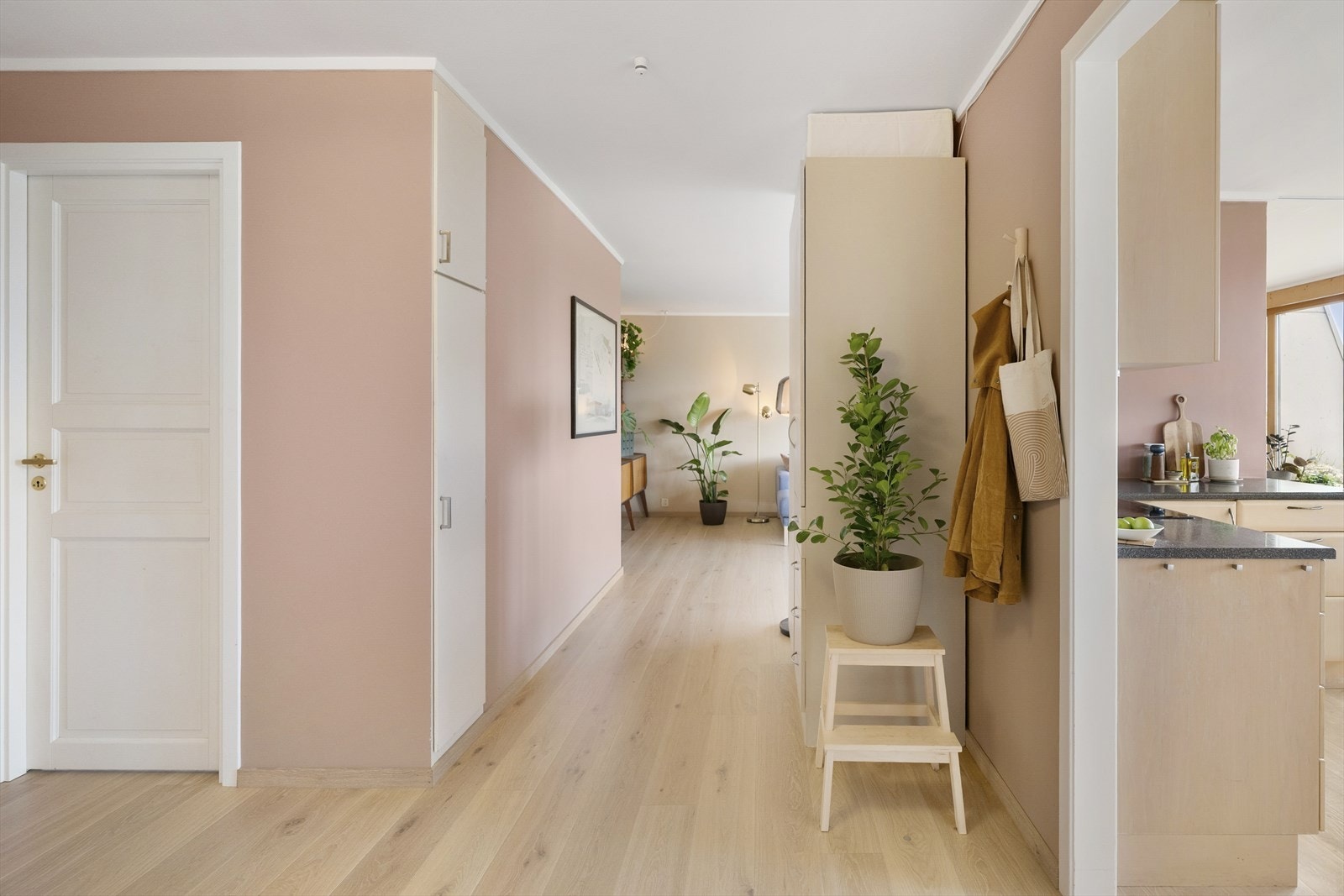 I gangen er det garderobe og romslig oppbevaringsplass til yttertøy. Galleribilde