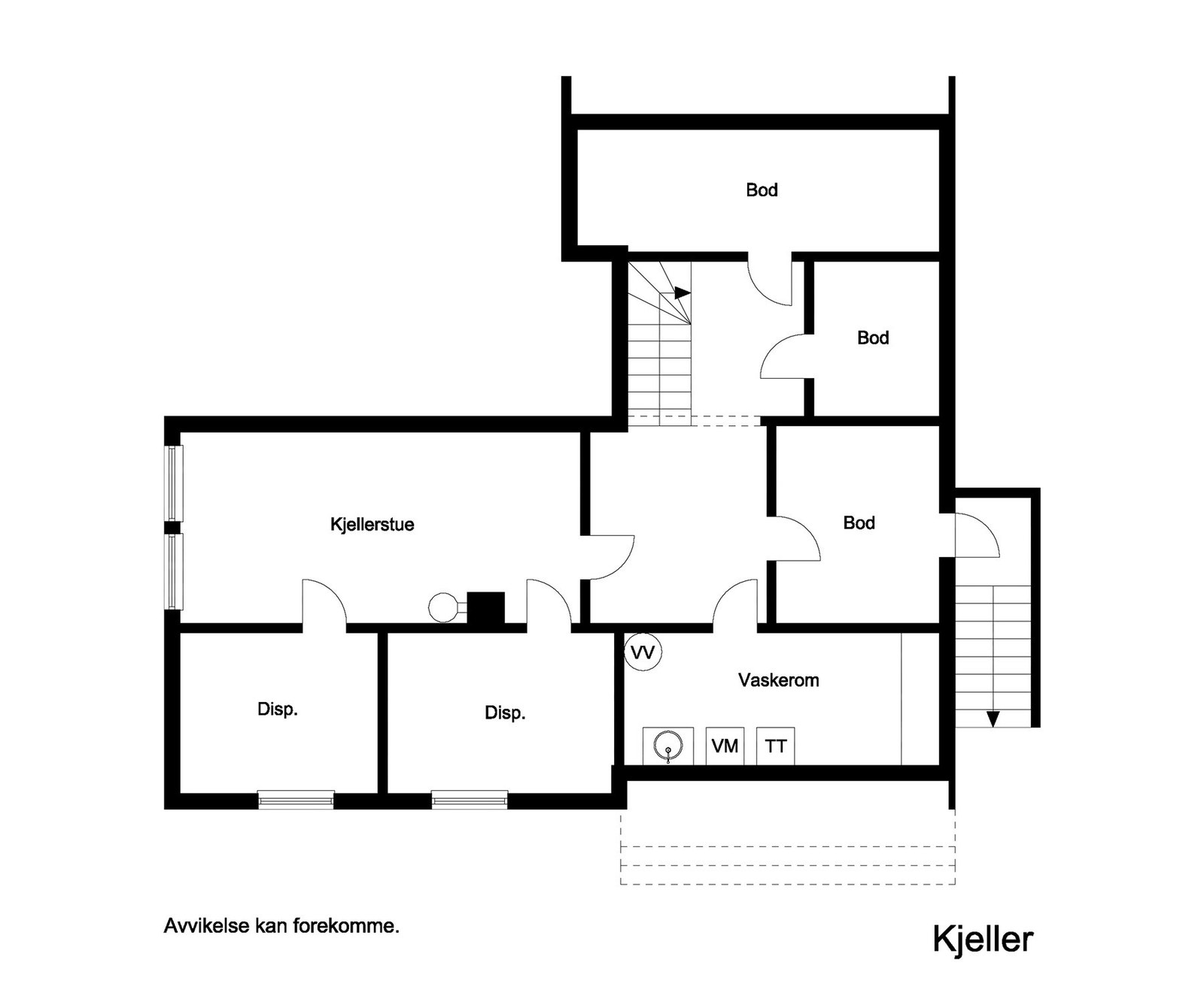 Plantegning kjeller 2D Galleribilde
